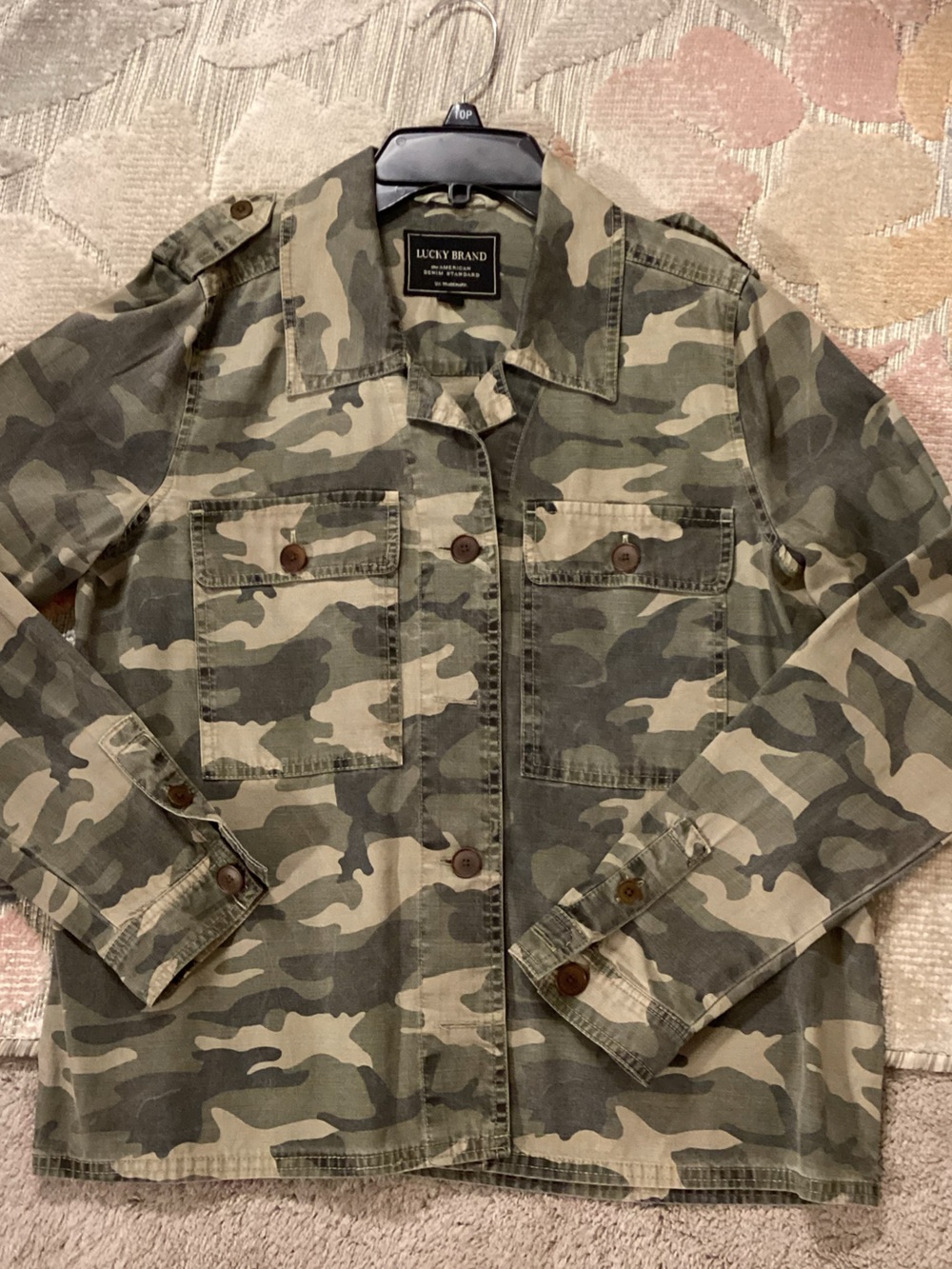 Lucky Brand Green Camo Utility Jacket